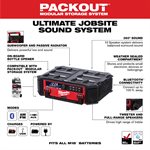 M18 18 Volt Lithium-Ion Cordless PACKOUT Radio + Charger - Tool Only