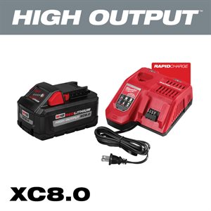 M18 18 Volt Lithium-Ion Cordless REDLITHIUM HIGH OUTPUT XC8.0 Starter Kit