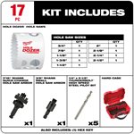 HOLE DOZER Bi-Metal Hole Saw Kit - 17 Piece